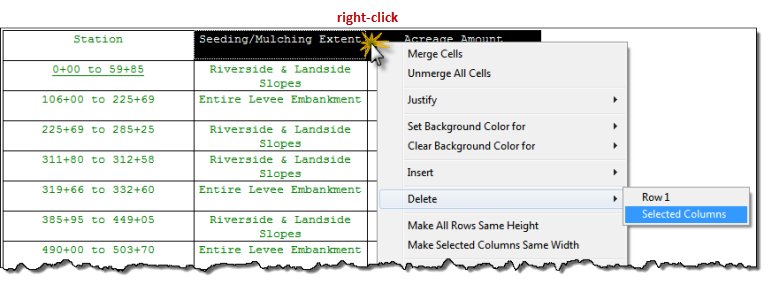 Illustration Example Deleting Multiple Columns