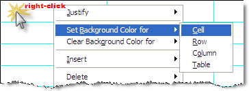 IllustrationExample Set Background Color for a Cells Example Set Background Color for Selected Cells
