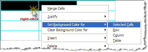 Illustration Example Set Background Color for Selected Cells