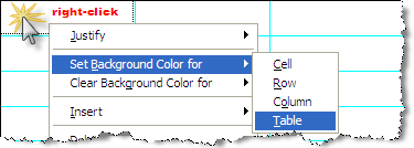 Illustration Example Set Background Color For Table