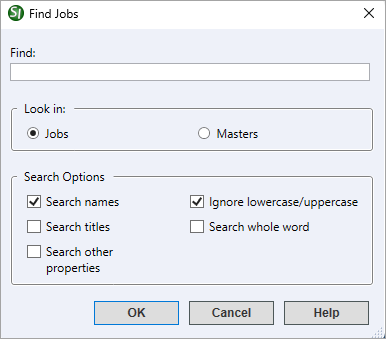 Hyperlink to the SI Explorer's File Menu - Find Topic
