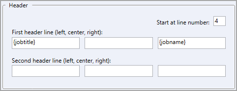 Illustration SI Explorer's File Menu - Process and Print/Publish:  Default Job Header