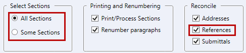 Illustration SI Explorer's File Menu - Process and Print/Publish: Sections - Reconcile