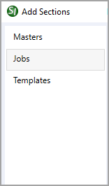 Illustration SI Explorer's File | Add Sections: Jobs Tab