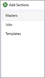Illustration SI Explorer's File | Add Sections: Masters Tab